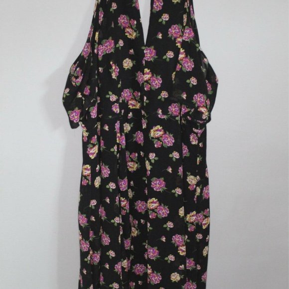 Torrid Floral Chiffon Cold Shoulder Dress H10671 - Picture 8 of 12